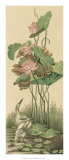 Crane and Lotus Panel I Affiches par Racinet 