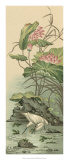 Crane and Lotus Panel II Posters par Racinet 