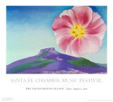 Hollyhock with Pedernal Posters par Georgia O'Keeffe