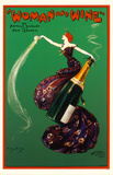 Woman And Wine Masterprint