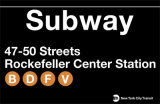 Subway Rockefeller Center Station Plaque en métal