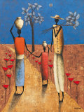 La Famille et l'Arbre Bleu Posters by Michel Rauscher