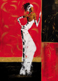 En Rouge et Or II Print by Johanna 
