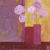 Pivoines Mauves II Print by Karine Romanelli