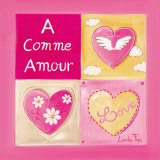 A Comme Amour Poster par Lynda Fays