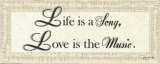 White Crackle: Life Is a Song Affiches par Grace Pullen