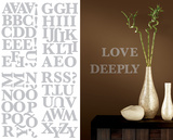Silver Alphabet Wall Decal