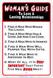 Woman's Guide To Love Blikskilt