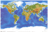 Satellite Physical Map of The World Billeder