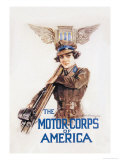 The Motor-Corps of America Poster van Howard Chandler Christy The Motor-Corps of America Poster van Howard Chandler Christy