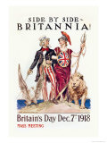 Side by Side with Britannia Juliste tekijänä James Montgomery Flagg Side by Side with Britannia Juliste tekijänä James Montgomery Flagg