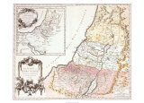 Land of Canaan, c.1750 Posters by Robert De Vaugondy