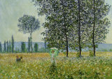 Champs au printemps Affiche par Claude Monet