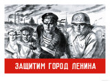 Let's Defend the Great City of Lenin Kunstdruck von V. Serov