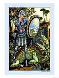 Prince Cheri and the Dragon, c.1878 Affiches par Walter Crane
