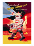 Musical Drummer Robot Posters