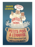 Amieux Freres, Petits Pois a l'Etouffee Affiches par Eugene Oge
