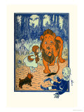 The Cowardly Lion Affiches par William W. Denslow
