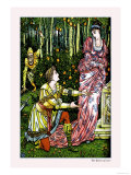 The Yellow Dwarf Watches As King Drops Sword, c.1878 Poster par Walter Crane