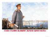 Long Live Stalin, Great Architect of Communism Plakater av Boris Belopoliskii Long Live Stalin, Great Architect of Communism Plakater av Boris Belopoliskii