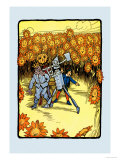 Champ de tournesols Affiches par John R. Neill
