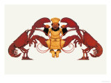 Chef and a Pair of Lobsters Posters par Maxfield Parrish
