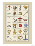 Heraldic Symbols: Crossbow and Escallop Prints by Hugh Clark