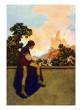 The Knave Watching Violetta Depart Posters par Maxfield Parrish