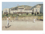 Tennis Match at a Resort Posters