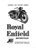 Royal Enfield Motorcycles: Leading the Victory Parade Affiches