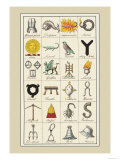 Heraldic Symbols: Breast Plate and Dolphin Prints by Hugh Clark