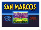 San Marcos Brand Lemons Poster San Marcos Brand Lemons Poster