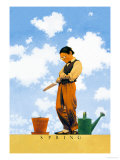 Frühling Poster von Maxfield Parrish