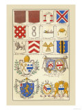 Heraldic Arms: Tenne and Sanguine Prints by Hugh Clark