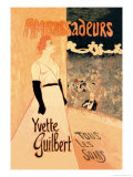 Ambassadeurs: Yvette Guilbert, Tous les Soirs, c.1894 Plakater af Théophile Alexandre Steinlen