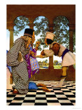 The Chancellor and the King Sampling Tarts Poster par Maxfield Parrish