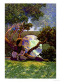 The Knave of Hearts in the Meadow Affiches par Maxfield Parrish
