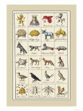 Heraldic Symbols: Mortne and Maiden's Head Posters by Hugh Clark