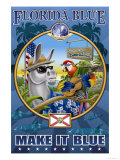 Florida Blue, Democraticville Poster by Richard Kelly