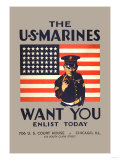 The U.S. Marines Want You Plakater The U.S. Marines Want You Plakater