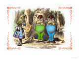 Through the Looking Glass: Tweedledum and Tweedledee Affiches par John Tenniel