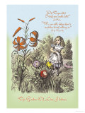 Through the Looking Glass: Garden of Live Flowers Poster by John Tenniel