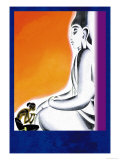 Burmese Sculptor at the Knees of Buddha Posters by Frank Mcintosh
