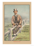 Sitting on a Rail Print by Tom Merry