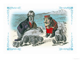 Through the Looking Glass: Walrus, Carpenter and Oysters Posters par John Tenniel