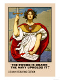 The Sword in Drawn, The Navy Upholds It! Pósters por Kenyon Cox The Sword in Drawn, The Navy Upholds It! Pósters por Kenyon Cox