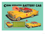 Coin Operated Battery Cab Posters