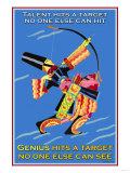 Genius Hits a Target Posters