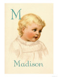 M for Madison Print by Ida Waugh