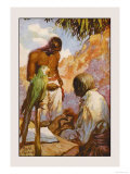 Robinson Crusoe: I Made Friday a Jacket of Goat Skin Affiches par Frank Goodwin